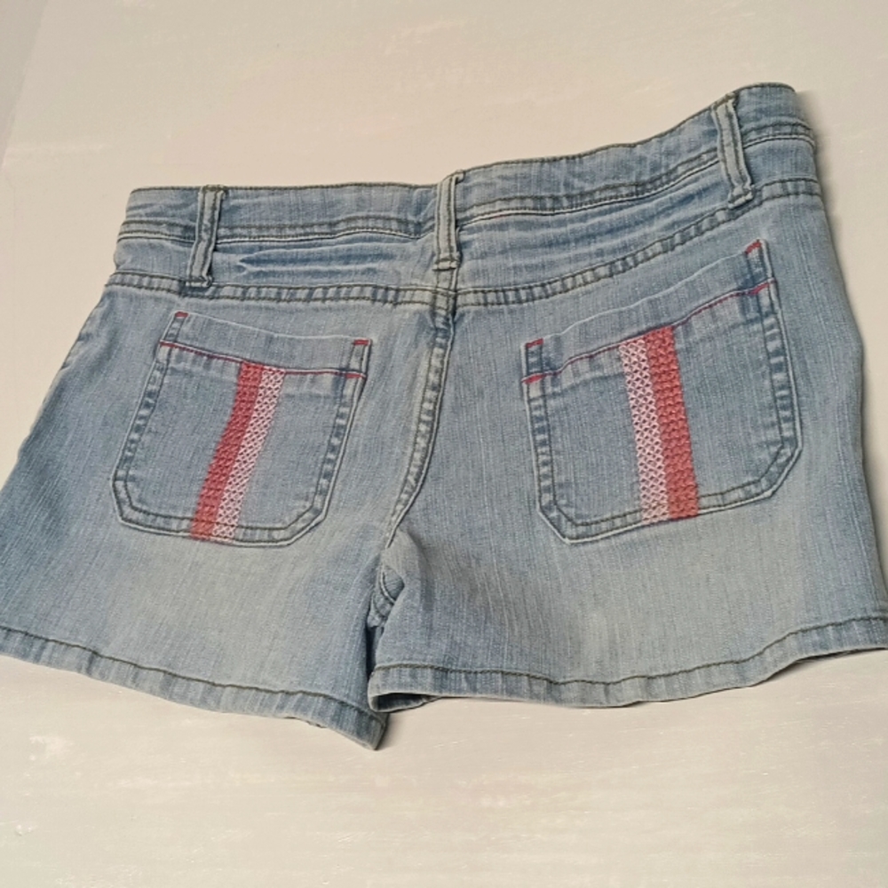 Big girls shorts light Blue wash mid-rise short girl size 14 regular outdoor - Picture 9 of 10
